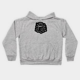 Monochrome Sloth - Simple Art Kids Hoodie